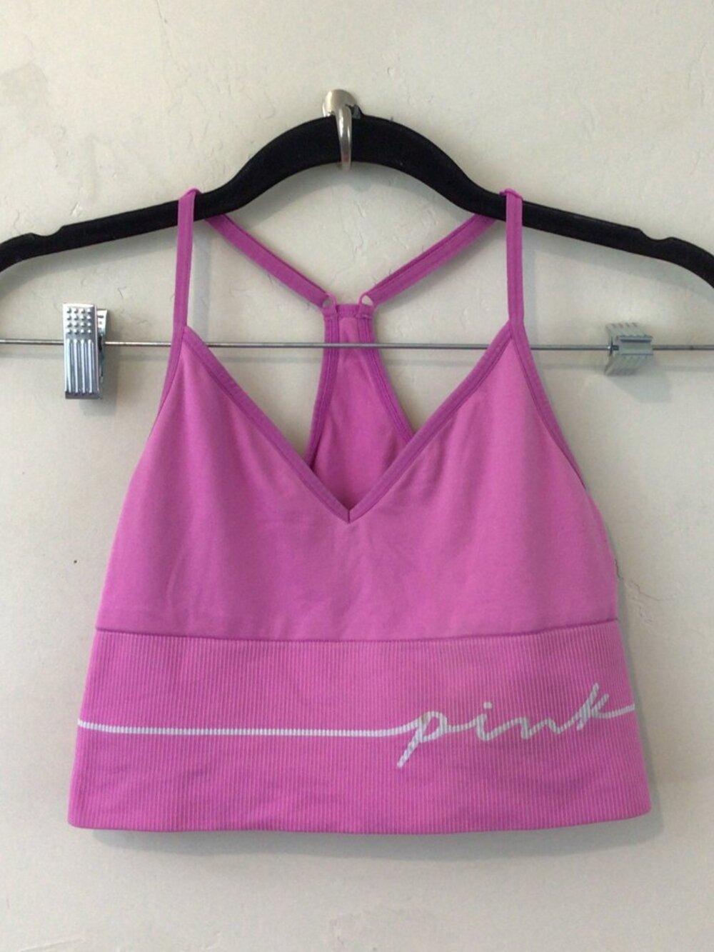 3/$10 Pink Victoria's Pink Ribbed Sports Bra Size S